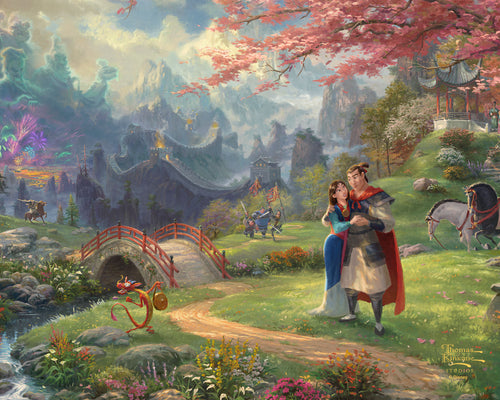 Disney Mulan Blossoms of Love Wall Art by Thomas Kinkade Studios Canvas Gallery Wrap 8