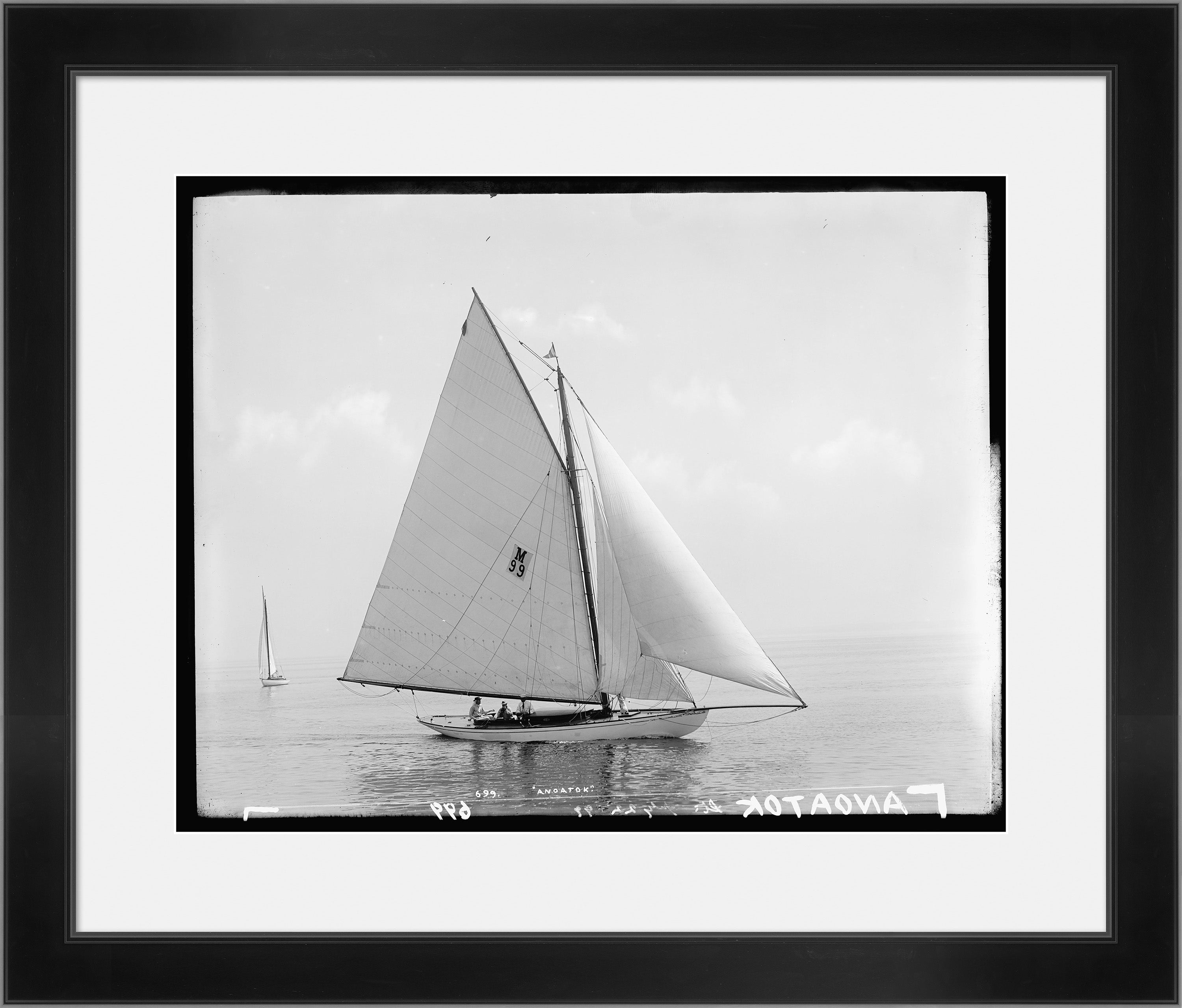 Martha Stewart Lily Pond | Nautical Photography: Sailboat II | Framed Coastal Cottage Wall Art