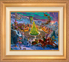 Santa's North Pole Wall Art by Zac Kinkade Standard Number Canvas 16" x 20" Antique Gold