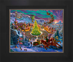 Santa's North Pole Wall Art by Zac Kinkade Standard Number Canvas 16" x 20" Modern Black