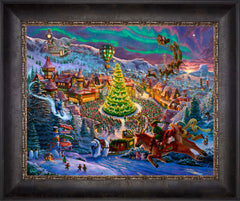 Santa's North Pole Wall Art by Zac Kinkade Standard Number Canvas 16" x 20" Cabernet