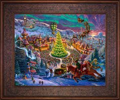 Santa's North Pole Wall Art by Zac Kinkade Standard Number Canvas 16" x 20" Gallery Bronze