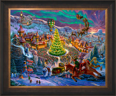 Santa's North Pole Wall Art by Zac Kinkade Standard Number Canvas 24" x 30" Estate Bronze