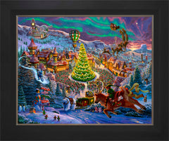 Santa's North Pole Wall Art by Zac Kinkade Standard Number Canvas 24" x 30" Modern Black