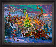 Santa's North Pole Wall Art by Zac Kinkade Standard Number Canvas 24" x 30" Cabernet