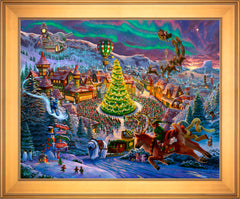 Santa's North Pole Wall Art by Zac Kinkade Standard Number Canvas 24" x 30" Gallery Gold