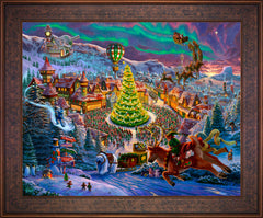 Santa's North Pole Wall Art by Zac Kinkade Standard Number Canvas 24" x 30" Gallery Bronze