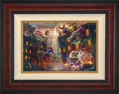 Spider-Man vs. the Sinister Six Wall Art by Thomas Kinkade Studios Standard Number Canvas 12" x 18" Gallery Burl