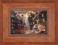 Spider-Man vs. the Sinister Six Wall Art by Thomas Kinkade Studios Standard Number Canvas 12" x 18" Rustic Andalucian