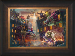 Spider-Man vs. the Sinister Six Wall Art by Thomas Kinkade Studios Standard Number Canvas 12" x 18" Estate Bronze