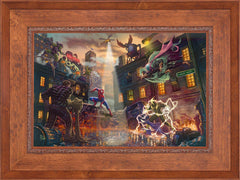 Spider-Man vs. the Sinister Six Wall Art by Thomas Kinkade Studios Standard Number Canvas 18" x 27" Rustic Andalucian