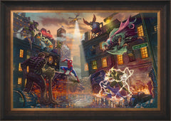 Spider-Man vs. the Sinister Six Wall Art by Thomas Kinkade Studios Standard Number Canvas 24" x 36" Estate Bronze