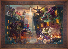 Spider-Man vs. the Sinister Six Wall Art by Thomas Kinkade Studios Standard Number Canvas 24" x 36" Gallery Bronze