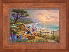 Disney Donald And Daisy - A Duck Day Afternoon Wall Art by Thomas Kinkade Studios Standard Number Canvas 18" x 27" Rustic Andalucian