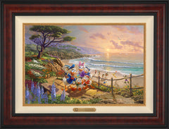 Disney Donald And Daisy - A Duck Day Afternoon Wall Art by Thomas Kinkade Studios Estate Edition Canvas 18" x 27" Gallery Burl
