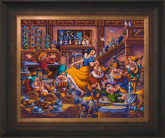 Snow White Dancing with the Dwarfs Wall Art by Eric Dowdle Standard Number Canvas 16" x 20" Estate Bronze