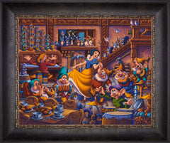 Snow White Dancing with the Dwarfs Wall Art by Eric Dowdle Standard Number Canvas 16" x 20" Cabernet