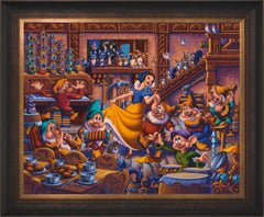 Snow White Dancing with the Dwarfs Wall Art by Eric Dowdle Standard Number Canvas 24" x 30" Estate Bronze