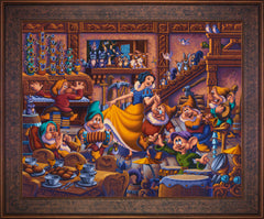 Snow White Dancing with the Dwarfs Wall Art by Eric Dowdle Standard Number Canvas 24" x 30" Gallery Bronze