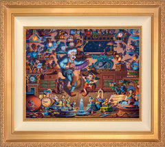 Pinocchio Wall Art by Eric Dowdle Standard Number Canvas 16" x 20" Antique Gold