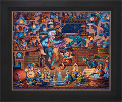 Pinocchio Wall Art by Eric Dowdle Standard Number Canvas 24" x 30" Modern Black