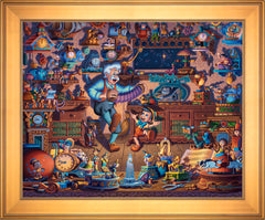 Pinocchio Wall Art by Eric Dowdle Standard Number Canvas 24" x 30" Gallery Gold