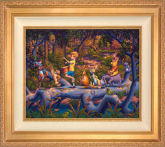 Winnie the Pooh - A Heroes Parade Wall Art by Eric Dowdle Standard Number Canvas 16" x 20" Antique Gold