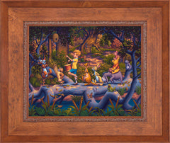 Winnie the Pooh - A Heroes Parade Wall Art by Eric Dowdle Standard Number Canvas 16" x 20" Rustic Andalucian