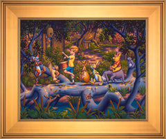 Winnie the Pooh - A Heroes Parade Wall Art by Eric Dowdle Standard Number Canvas 16" x 20" Gallery Gold
