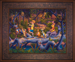 Winnie the Pooh - A Heroes Parade Wall Art by Eric Dowdle Standard Number Canvas 16" x 20" Gallery Bronze
