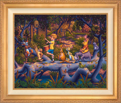 Winnie the Pooh - A Heroes Parade Wall Art by Eric Dowdle Standard Number Canvas 24" x 30" Antique Gold