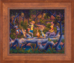 Winnie the Pooh - A Heroes Parade Wall Art by Eric Dowdle Standard Number Canvas 24" x 30" Rustic Andalucian