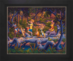 Winnie the Pooh - A Heroes Parade Wall Art by Eric Dowdle Standard Number Canvas 24" x 30" Modern Black