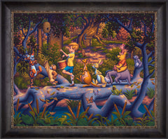Winnie the Pooh - A Heroes Parade Wall Art by Eric Dowdle Standard Number Canvas 24" x 30" Cabernet