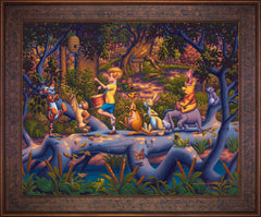 Winnie the Pooh - A Heroes Parade Wall Art by Eric Dowdle Standard Number Canvas 24" x 30" Gallery Bronze