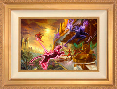 Black Panther Wall Art by Thomas Kinkade Studios Standard Number Canvas 12" x 18" Antique Gold