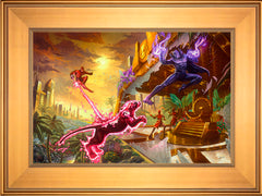 Black Panther Wall Art by Thomas Kinkade Studios Standard Number Canvas 12" x 18" Gallery Gold