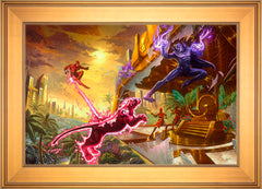 Black Panther Wall Art by Thomas Kinkade Studios Standard Number Canvas 18" x 27" Gallery Gold