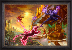 Black Panther Wall Art by Thomas Kinkade Studios Standard Number Canvas 24" x 36" Cabernet