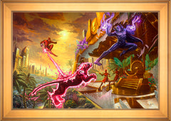 Black Panther Wall Art by Thomas Kinkade Studios Standard Number Canvas 24" x 36" Gallery Gold