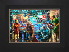 The Avengers Wall Art by Thomas Kinkade Studios Standard Number Canvas 12" x 18" Modern Black
