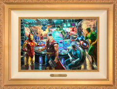 The Avengers Wall Art by Thomas Kinkade Studios Estate Edition Canvas 12" x 18" Antique Gold