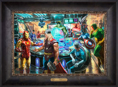 The Avengers Wall Art by Thomas Kinkade Studios Estate Edition Canvas 12" x 18" Cabernet