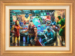 The Avengers Wall Art by Thomas Kinkade Studios Standard Number Canvas 18" x 27" Antique Gold