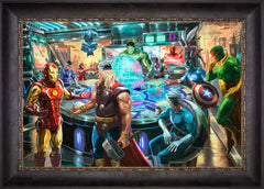 The Avengers Wall Art by Thomas Kinkade Studios Standard Number Canvas 18" x 27" Cabernet