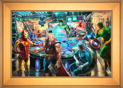 The Avengers Wall Art by Thomas Kinkade Studios Standard Number Canvas 18" x 27" Gallery Gold