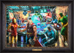 The Avengers Wall Art by Thomas Kinkade Studios Estate Edition Canvas 18" x 27" Cabernet