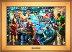 The Avengers Wall Art by Thomas Kinkade Studios Estate Edition Canvas 18" x 27" Gallery Gold