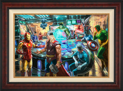 The Avengers Wall Art by Thomas Kinkade Studios Standard Number Canvas 24" x 36" Gallery Burl