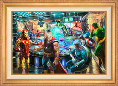 The Avengers Wall Art by Thomas Kinkade Studios Standard Number Canvas 24" x 36" Antique Gold